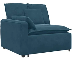 Modulinė sofa su pagalvėlėmis, mėlyna