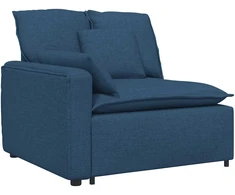 Modulinė sofa su pagalvėlėmis, mėlyna