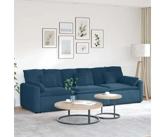 Modulinė sofa su pagalvėlėmis, mėlyna
