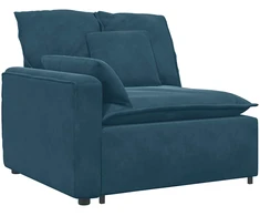 Modulinė sofa su pagalvėlėmis, mėlyna