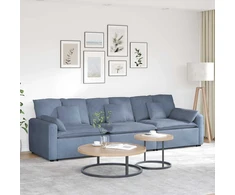 Modulinė sofa su pagalvėlėmis, mėlyna