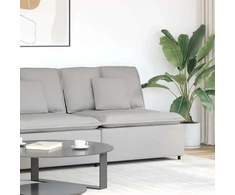 Modulinė sofa su pagalvėlėmis, pilka, 100 cm