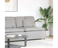 Modulinė sofa su pagalvėlėmis, pilka, 100 cm
