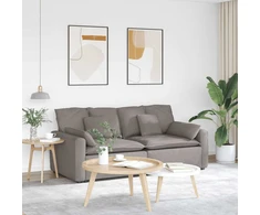 Modulinė sofa su pagalvėlėmis, pilkai ruda