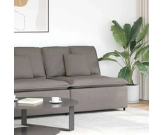 Modulinė sofa su pagalvėlėmis, pilkai ruda, 100 cm