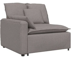 Modulinė sofa su pagalvėlėmis, pilkai ruda
