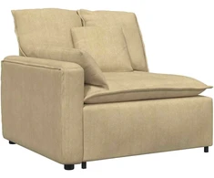 Modulinė sofa su pagalvėlėmis, pilkai žalia