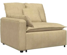 Modulinė sofa su pagalvėlėmis, pilkai žalia