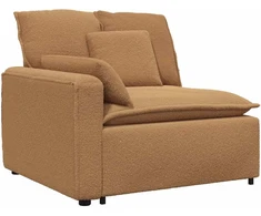 Modulinė sofa su pagalvėlėmis, smėlio spalvos