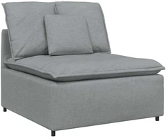 Modulinė sofa su pagalvėlėmis, šviesiai pilka