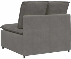 Modulinė sofa su pagalvėlėmis, šviesiai pilka, 100 cm