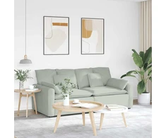 Modulinė sofa su pagalvėlėmis, šviesiai pilka