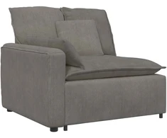 Modulinė sofa su pagalvėlėmis, šviesiai pilka