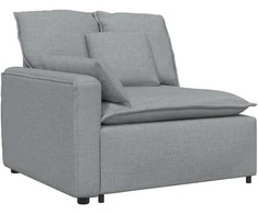 Modulinė sofa su pagalvėlėmis, šviesiai pilka