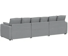 Modulinė sofa su pagalvėlėmis, šviesiai pilka