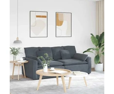 Modulinė sofa su pagalvėlėmis, tamsiai pilka