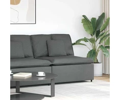 Modulinė sofa su pagalvėlėmis, tamsiai pilka, 100 cm