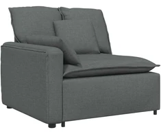 Modulinė sofa su pagalvėlėmis, tamsiai pilka