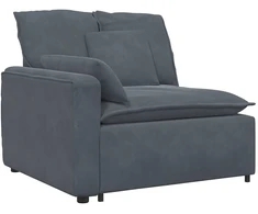 Modulinė sofa su pagalvėlėmis, tamsiai pilka