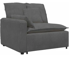 Modulinė sofa su pagalvėlėmis, tamsiai pilka