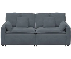 Modulinė sofa su pagalvėlėmis, tamsiai pilka