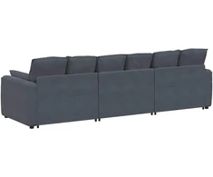 Modulinė sofa su pagalvėlėmis, tamsiai pilka