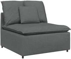Modulinė sofa su pagalvėlėmis, tamsiai pilka