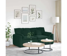 Modulinė sofa su pagalvėlėmis, tamsiai žalia