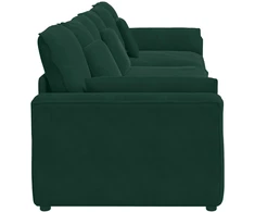 Modulinė sofa su pagalvėlėmis, tamsiai žalia
