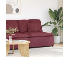 Modulinė sofa su pagalvėlėmis, vyno raudonumo, 100 cm