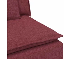 Modulinė sofa su pagalvėlėmis, vyno raudonumo