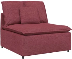 Modulinė sofa su pagalvėlėmis, vyno raudonumo