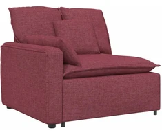 Modulinė sofa su pagalvėlėmis, vyno raudonumo