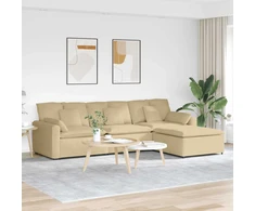 Modulinė sofa su pakoja ir pagalvėlėmis, pilkai žalia