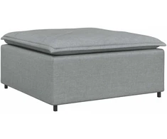 Modulinė sofa su pakoja ir pagalvėlėmis, šviesiai pilka