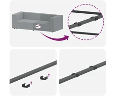 Modulinė sofa su porankiu ir pagalvėlėmis, kreminės spalvos, 100 cm