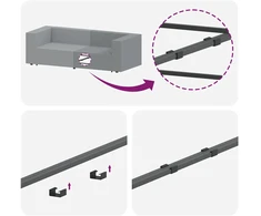 Modulinė sofa su porankiu ir pagalvėlėmis, kreminės spalvos, 100 cm