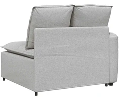 Modulinė sofa su porankiu ir pagalvėlėmis, pilka, 100 cm