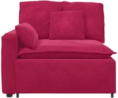 Modulinė sofa su porankiu, vyno raudonos spalvos, 100 cm