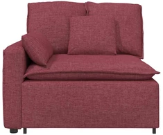 Modulinė sofa su porankiu, vyno raudonos spalvos, 100 cm