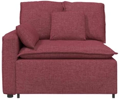 Modulinė sofa su porankiu, vyno raudonos spalvos, 100 cm