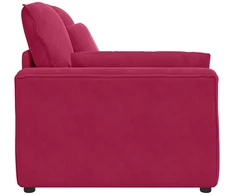 Modulinė sofa su porankiu, vyno raudonos spalvos, 100 cm