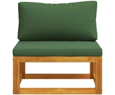 Modulinė vidurinė sofa su pagalvėlėmis Kietos akacijos mediena