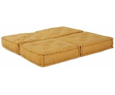 Modulinė sofa 2 pcs Geltona 140 x 70 x 36 cm Audinys