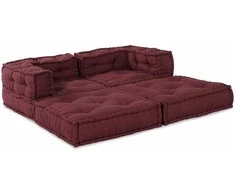 Modulinė sofa 2 pcs Raudonmedis 140 x 70 x 56 cm audinys