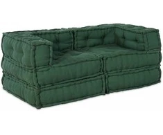 Modulinė sofa 2 pcs Žalia 140 x 70 x 56 cm Audinys