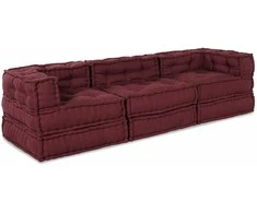 Modulinė sofa 3 pcs Raudonmedis audinys