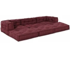Modulinė sofa 3 pcs Raudonmedis audinys