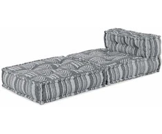 Modulinė sofa Pilkas spausdinimas 70 x 70 x 56 cm Audinys