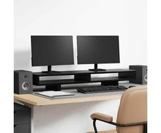 Monitoriaus laikiklis Juoda 100 x 27 x 15 cm Apdirbta mediena